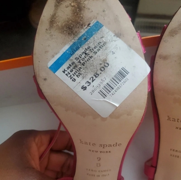 Kate Spade New York Irem Zinia Pink Stain heelMade in Italy Heel height 4inch - Picture 3 of 8